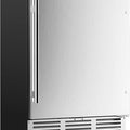 EUHOMY 24 Inch Beverage Refrigerator, Built-in and Freestanding Beverage Cooler 180 Can, Under Counter Beverage Fridge with Stainless Steel Door, Outdoor Refrigerator for Soda, Beer, Wine