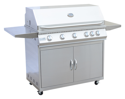 KoKoMo BBQ Grill Classic 40” 5-Burner Freestanding with Cart - 304 Stainless Steel