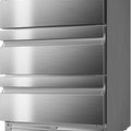 24 Inch Upgraded Three-Drawer Beverage Fridge, Weather Proof Outdoor Stainless Steel Beverage Refrigerator, Under Counter Built-in Beverage Cooler for Home & Commercial Use
