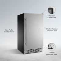 ArcticVault Compact Outdoor Refrigerator — Lifestyle