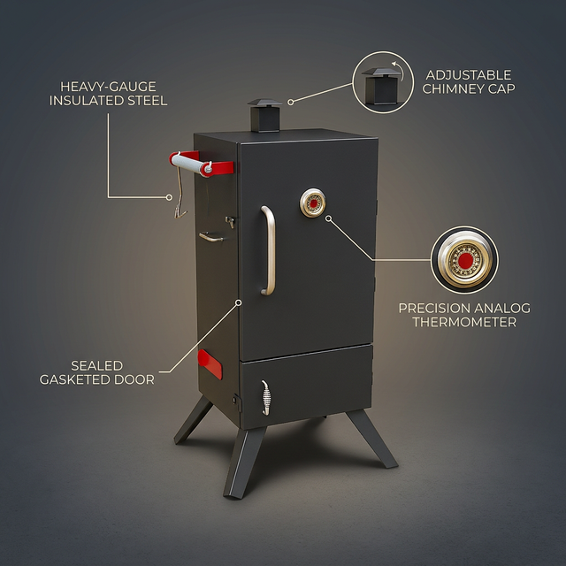 ForgeMaster Apex V600 Vertical Smoker — Lifestyle