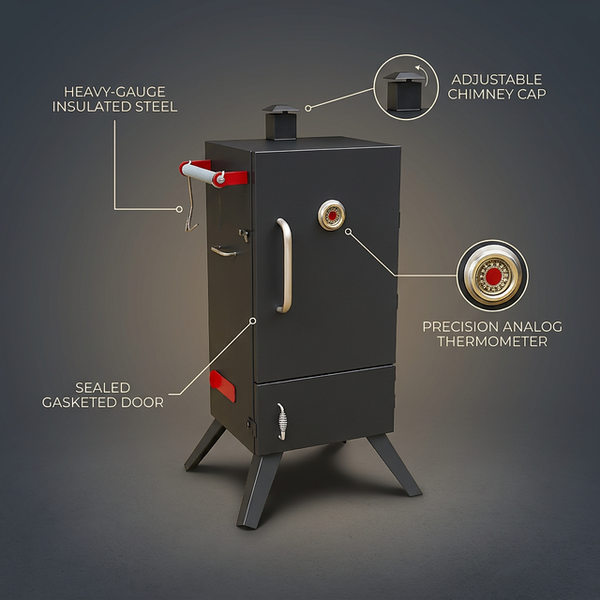 ForgeMaster Apex V600 Vertical Smoker — Lifestyle